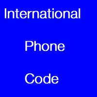 International phone code plakat
