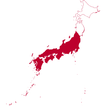 Japan flag map