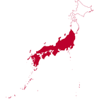 Japan flag map biểu tượng