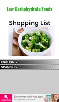 Low Carbohydrate-Shopping List Affiche