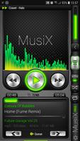 MusiX Hi-Fi Green Skin الملصق
