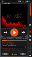 MusiX Material Dark Orange Ski Affiche
