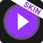 MusiX Material Dark Purple Ski ไอคอน