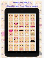 Curly Blonde Emoji syot layar 3