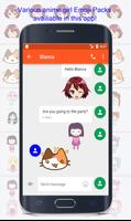 برنامه‌نما Anime Girl Emoji عکس از صفحه