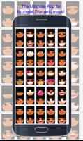 Brunette Woman Emojis poster