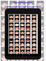 Brunette Female Emoji capture d'écran 3