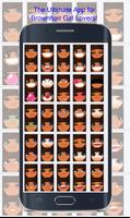 Brownhair Girl Emoji Poster
