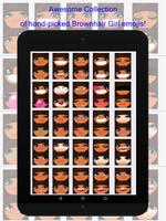 Brownhair Girl Emoji capture d'écran 3
