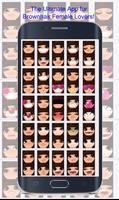 Brownhair Female Emoji Affiche