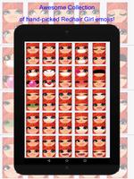 Redhair Girl Emoji تصوير الشاشة 3
