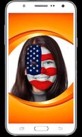 Flag Face Painting: Flag on Profile Picture Plakat