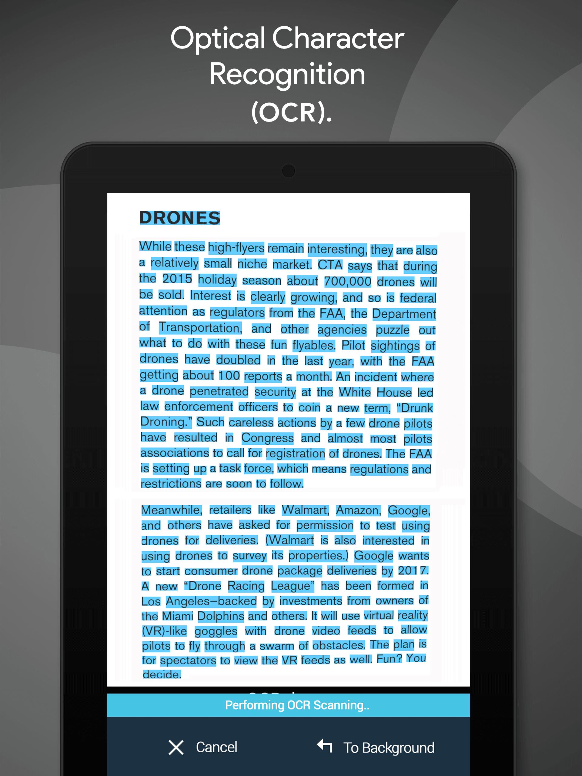 Ocr сканер. Quick pdf Scanner. Optical character recognition.