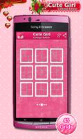 Cute Girl Collage Editor Affiche