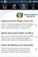 برنامه‌نما Rádio Novo Tempo 99.9 FM عکس از صفحه