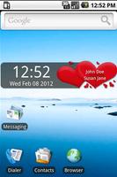 Valentine's Day Clock Widget plakat