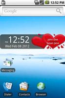 Valentine's Day Clock Widget 截图 1