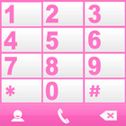 THEME PINK WHITE FOR EXDIALER icon