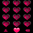THEME BLACK HEARTS  EXDIALER icon