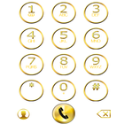 THEME i 9 WHITE GOLD EXDIALER icon