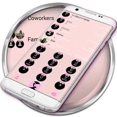 Dialer Theme Ribbon PinkPastel APK download