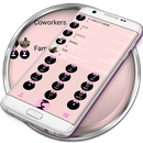 Dialer Theme Ribbon PinkPastel APK