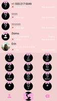 Dialer Theme Ribbon PinkPastel capture d'écran 1