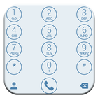 Dialer Theme Circle White Blue icône