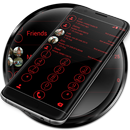 Dialer Theme Circle Black Red APK