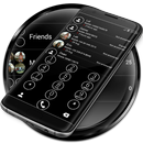 Dialer Theme Circle BW drupe APK