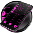 ”Dialer Theme Flat Black Pink