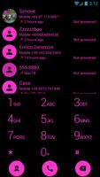 Dialer Theme Flat Black Pink Affiche