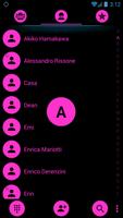 Dialer Theme Flat Black Pink screenshot 1