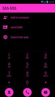 Dialer Theme Flat Black Pink скриншот 2