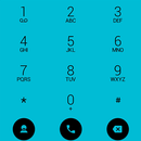 Dialer theme Flat Cyan APK