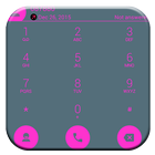 Dialer theme Flat Pink Grey ไอคอน