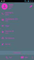 Dialer theme Flat Pink Grey capture d'écran 2