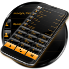 Dialer Theme G Black Orange ícone