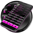 Dialer Theme Gloss Black Pink APK