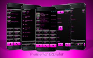 Dialer Theme Gloss Black Pink Affiche