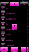 Dialer Theme Gloss Black Pink imagem de tela 2