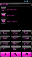 Dialer Theme Gloss Black Pink imagem de tela 3