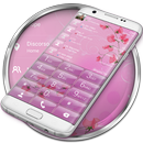 Dialer Theme Pink Flower Glass APK