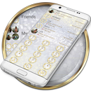 Dialer Glitter Gold Silv Theme APK