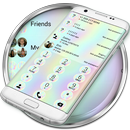 Dialer Theme Holographic Gray APK