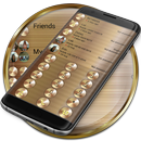 Dialer Theme Gold Copper drupe APK