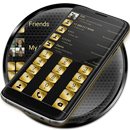 Dialer Theme Metal Gold Dots APK