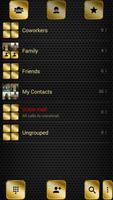 Dialer Theme Metal Gold Dots captura de pantalla 3
