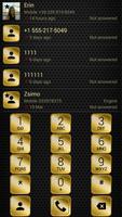 Dialer Theme Metal Gold Dots Poster
