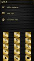 Dialer Theme Metal Gold Dots captura de pantalla 1